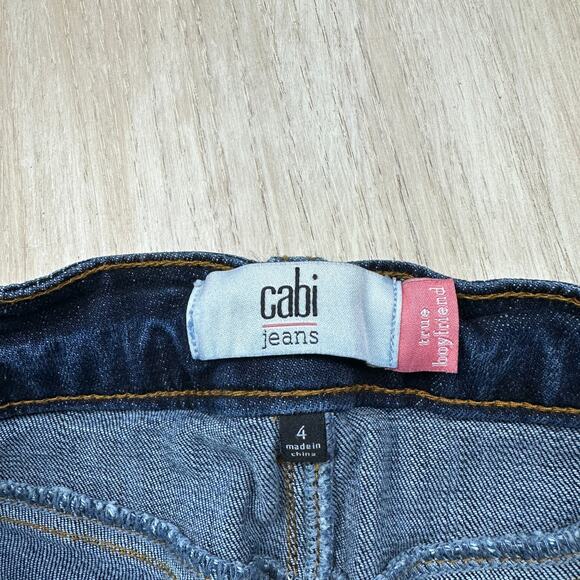 Cabi True Boyfriend Dark Wash Denim Straight Leg Mid Rise Jeans 4 Style 5494 - Picture 10 of 16